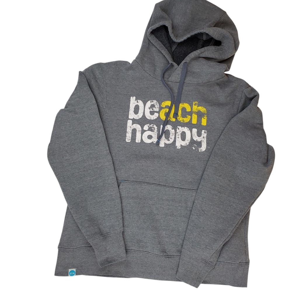 30A Dumpster Diver gray Beach Happy recycled sweatshirt M